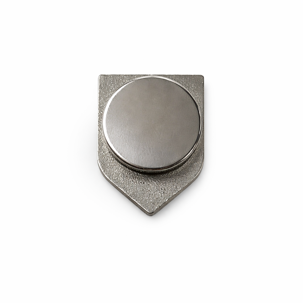 USA Soccer - Premium Enamel Magnetic Lapel Shield - Silver Metallic and Black