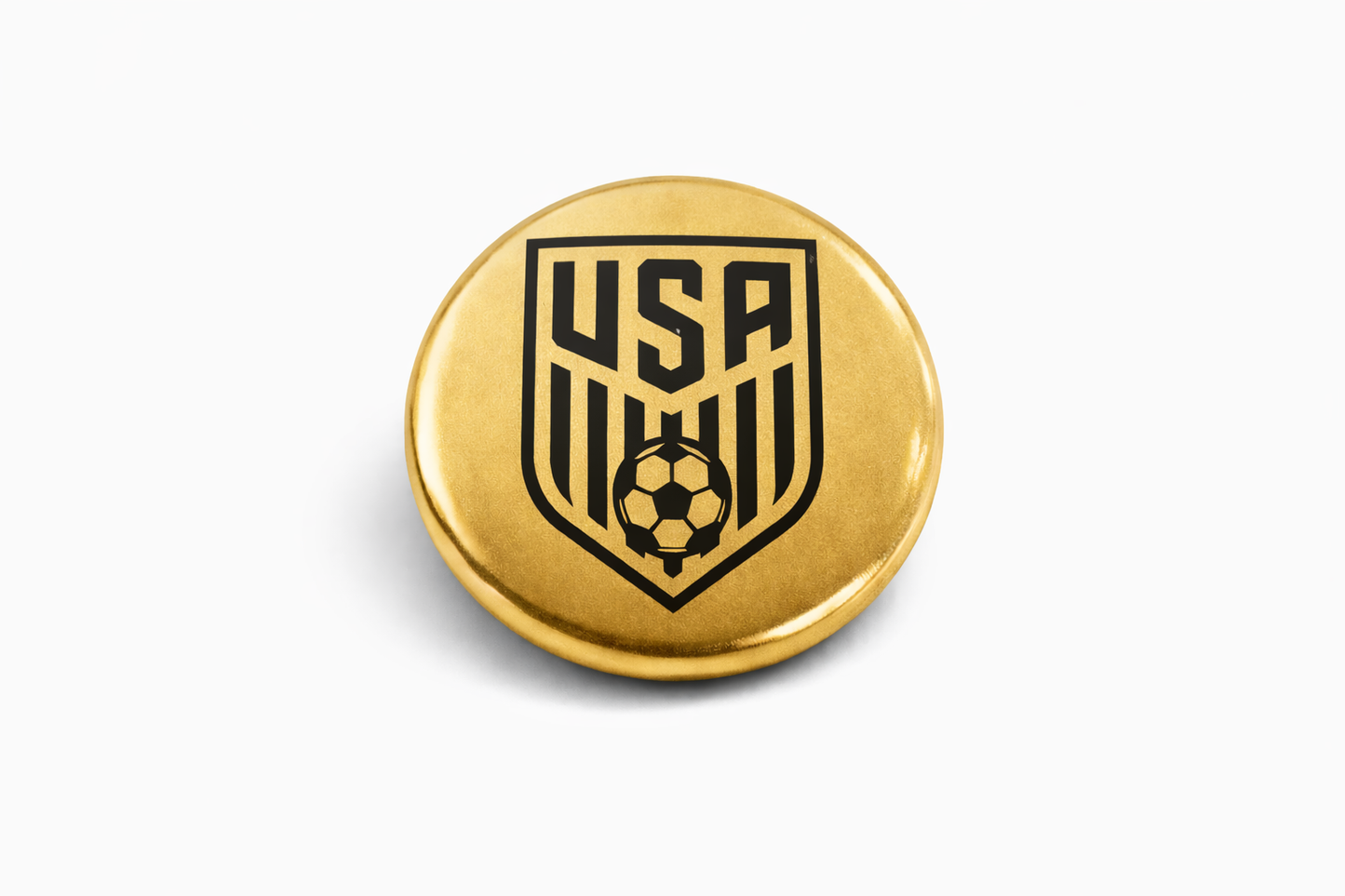 USA Soccer - Magnetic Lapel Button - Gold Metallic and Black